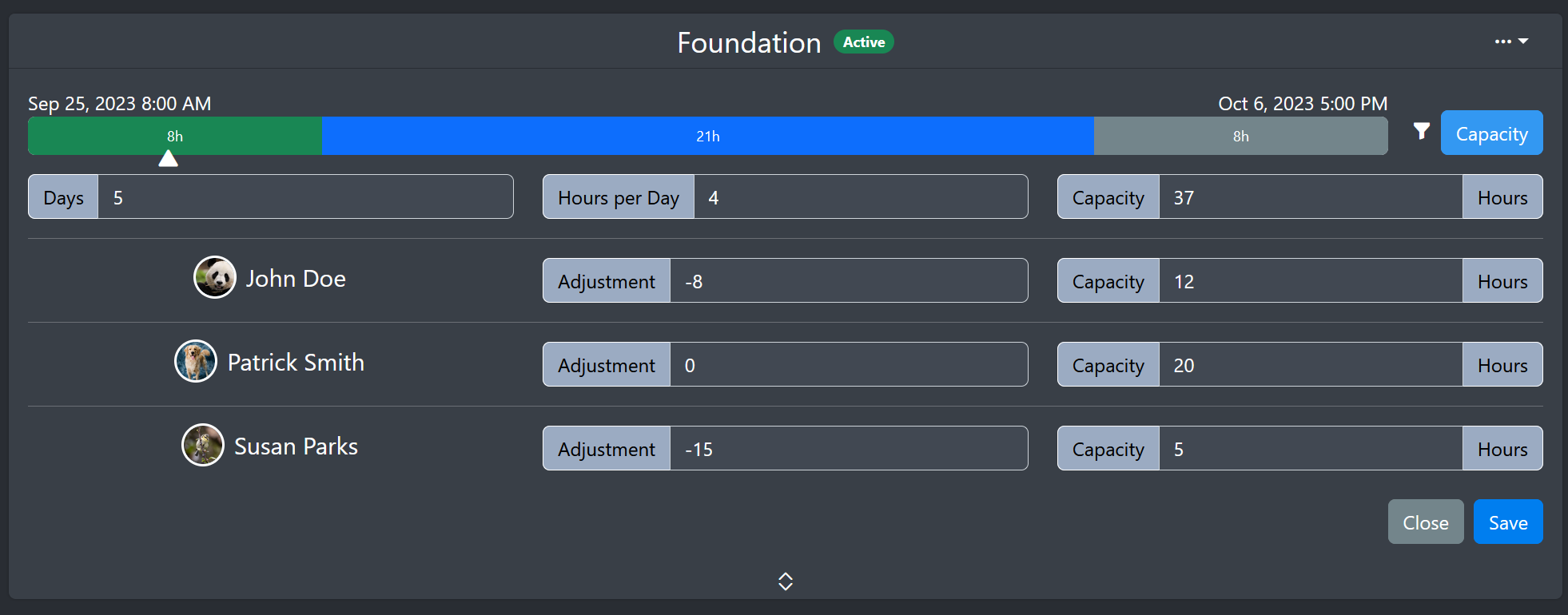 Image of capacity planning