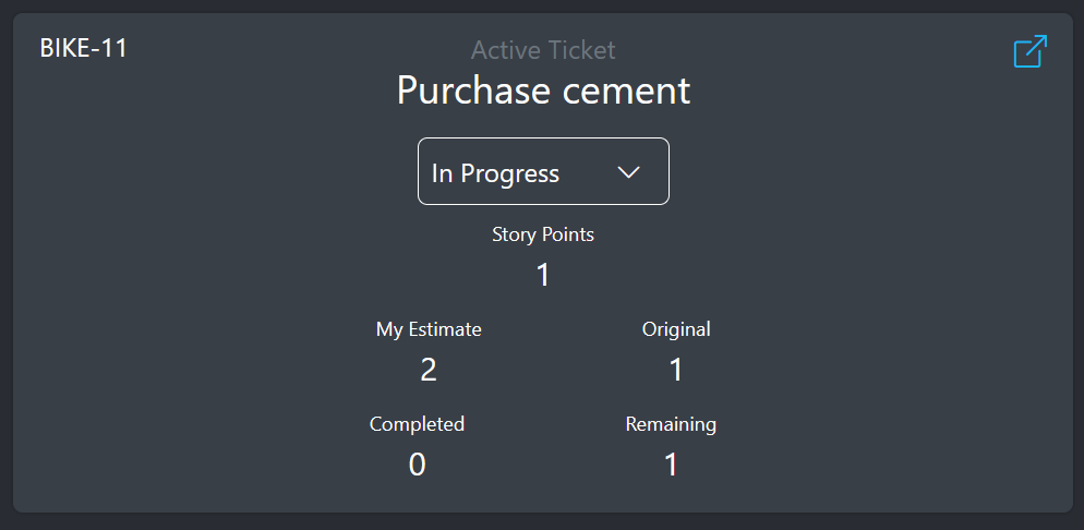 Image of an active ticket on user's home screen