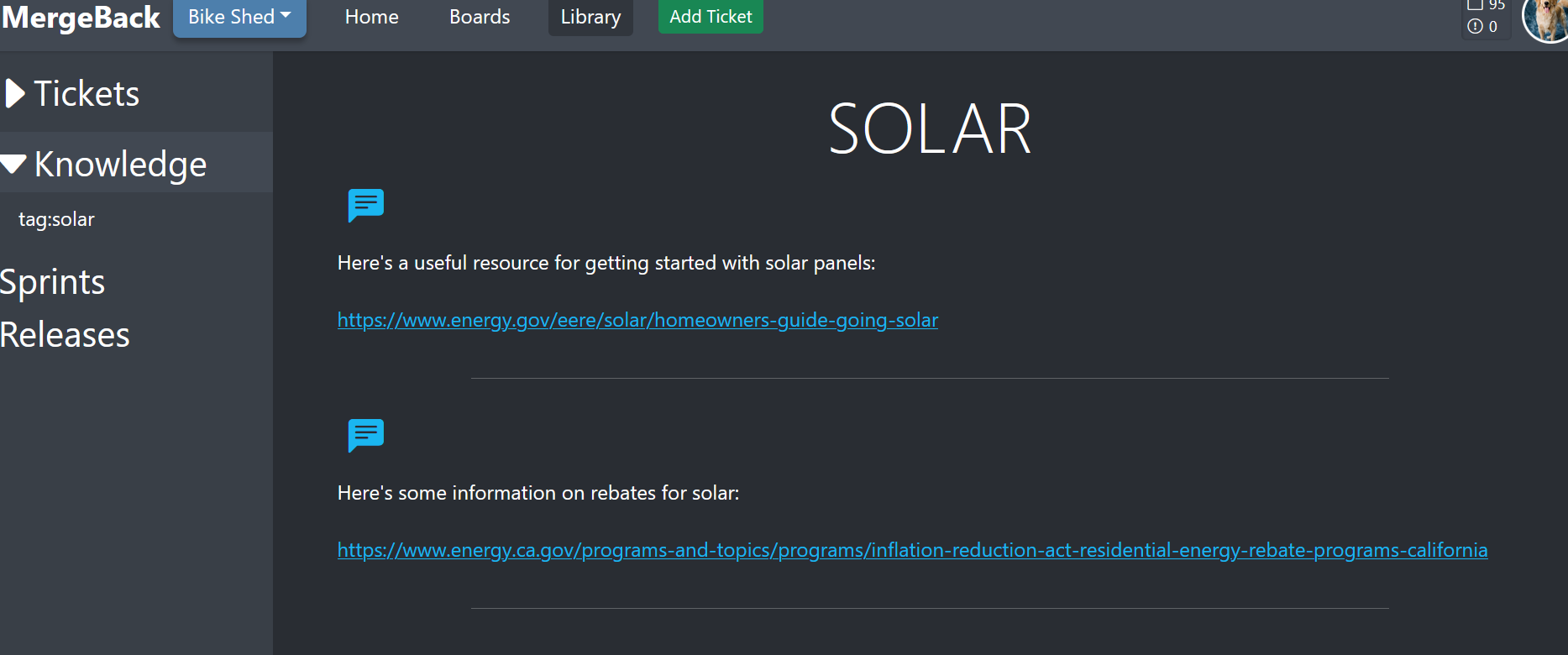 Image of comments with KB tags