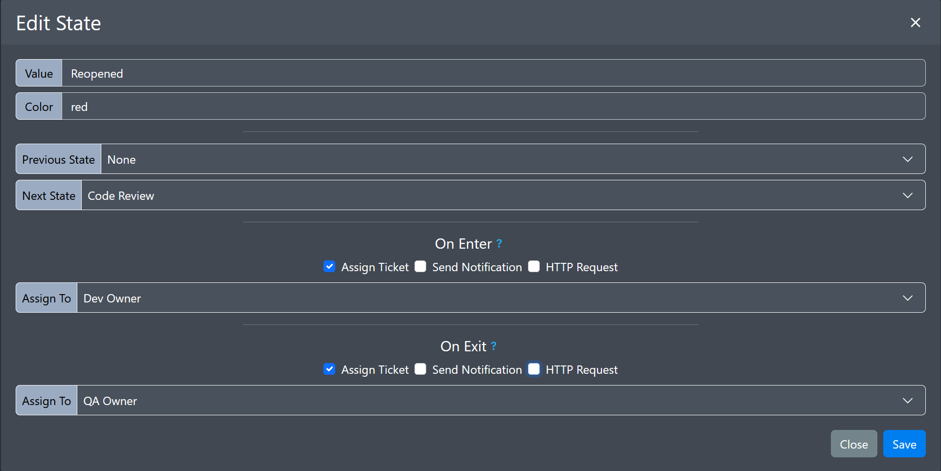 Image of ticket state configuration